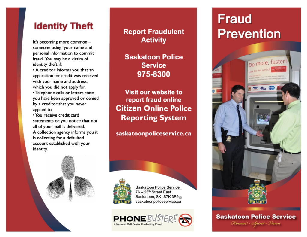 Saskatoon Police Identity theft tips